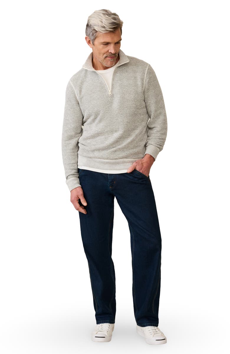 Faherty Whitewater Organic Cotton Blend Quarter Zip, Alternate, color, 