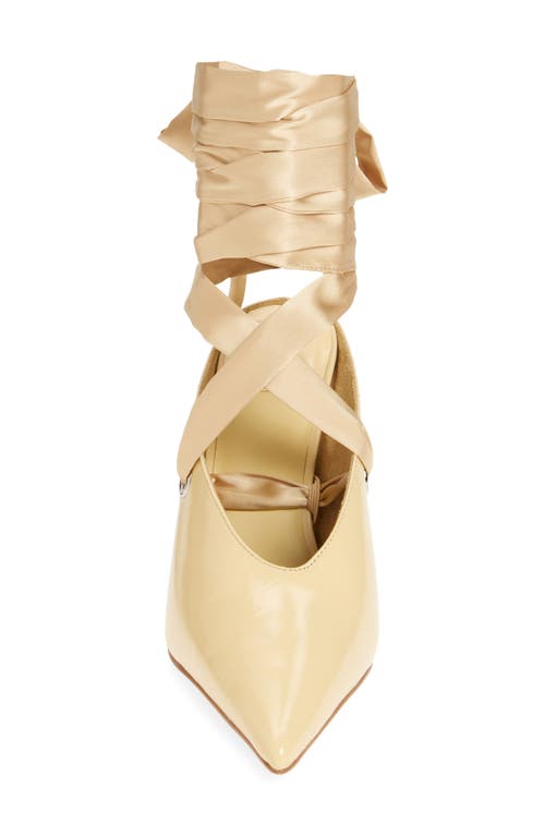 Jeffrey Campbell Grateau Ankle Wrap Mule In Yellow