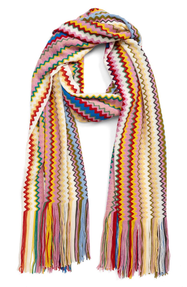 Missoni Zigzag Wool Blend Scarf, Main, color, 