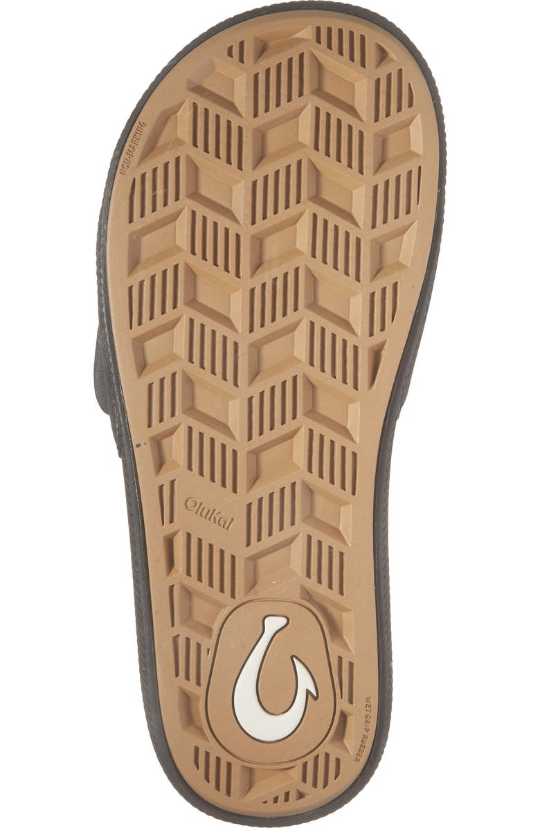 OluKai Ulele Water Resistant Slide Sandal, Alternate, color, Lava Rock / Lava Rock