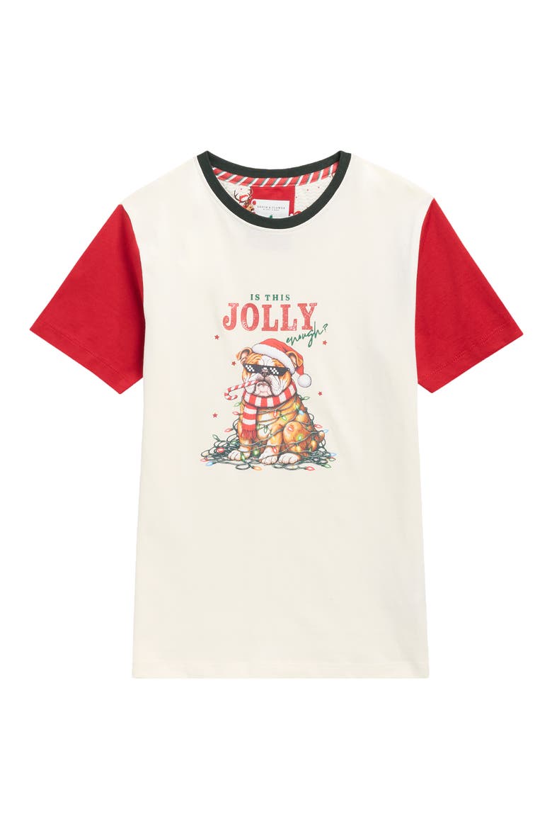 Kids' Bulldog Graphic T-Shirt, Main, color, WHITE