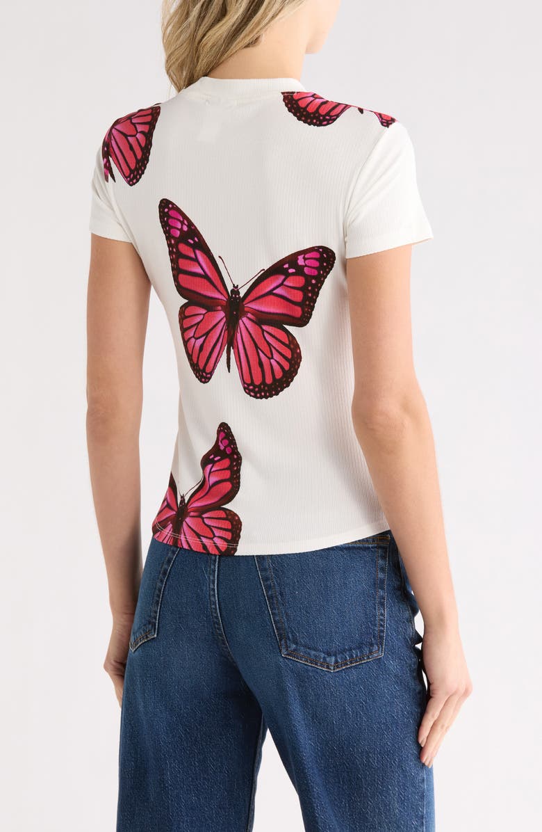 Desigual Butterfly Knit T-Shirt, Alternate, color, 