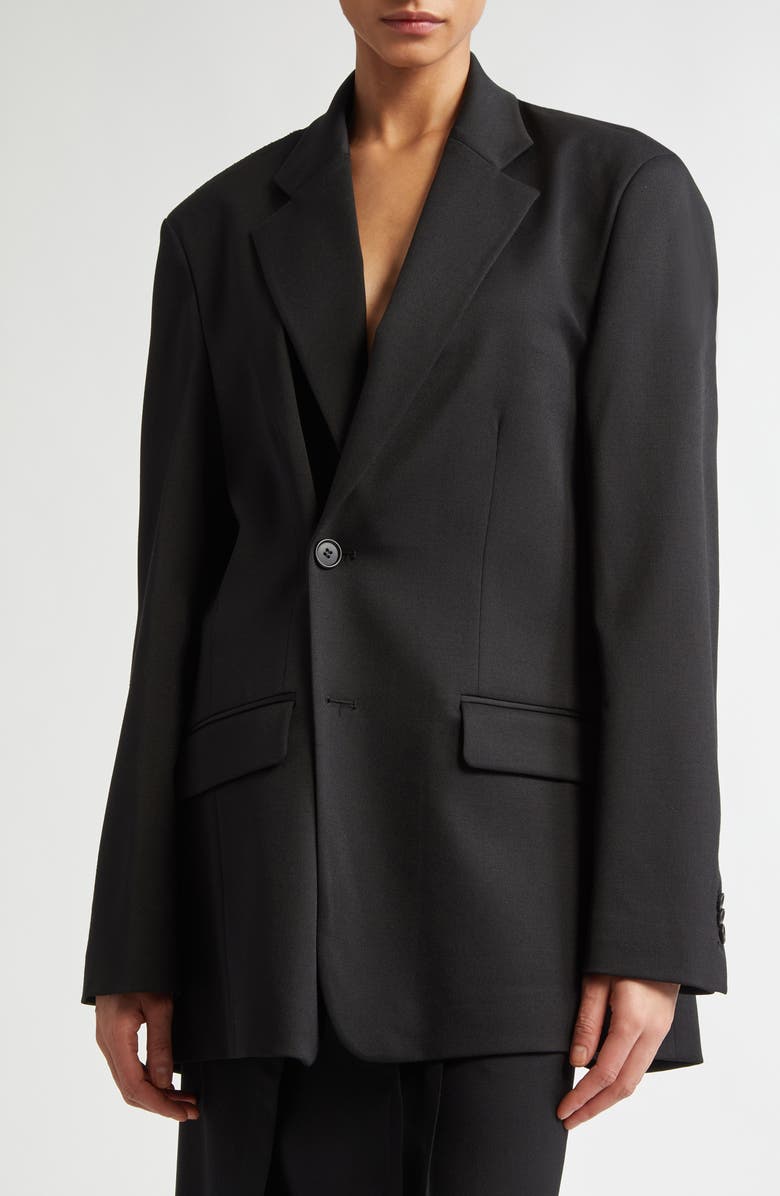 MM6 Maison Margiela Décortiqué Wool Blazer, Alternate, color,
