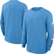 Nike Men's Nike Light Blue Houston Oilers Rewind Heavy Max90 Pocket Long Sleeve T-Shirt