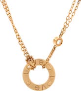 Pre-Owned Cartier 2 Diamonds Love Pendant Necklace 18K Yellow Gold and Diamonds