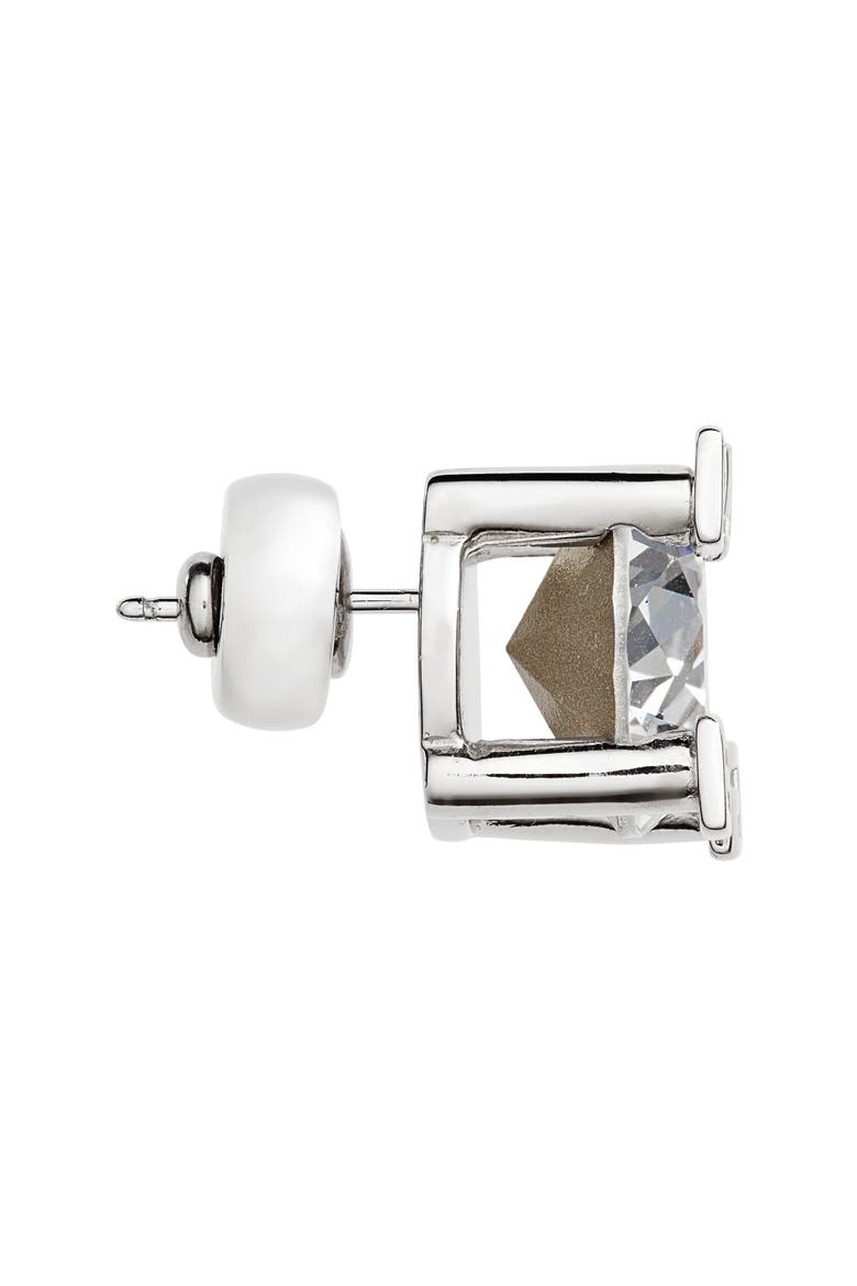 4G Prong Crystal Stud Earrings, Alternate, color, SILVERY