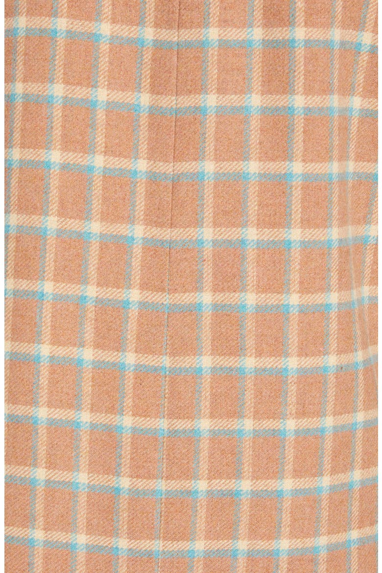 Single Breasted Plaid Wool Blend Topper (Nordstrom Exclusive), Alternate, color, TAN MACAROON VINTAGE PLAID