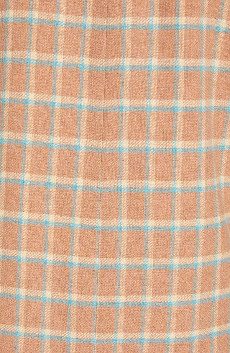 Something Navy Single Breasted Plaid Wool Blend Topper, Alternate, color, 