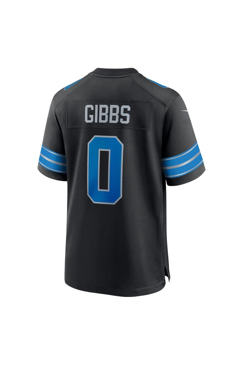 Men's Nike Jahmyr Gibbs Black Detroit Lions 2nd Alternate Game Player Jersey, Alternate, color, Black