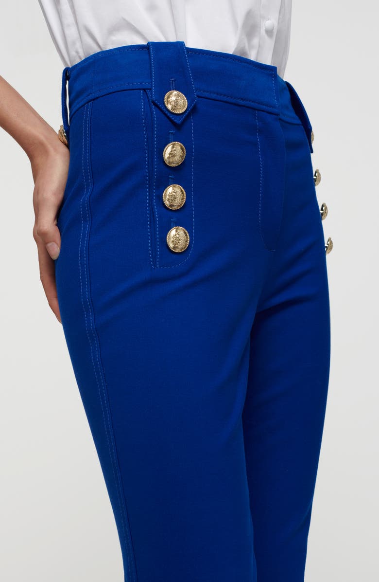 Derek Lam 10 Crosby Robertson Slim Crop Straight Leg Pants, Alternate, color, Cobalt