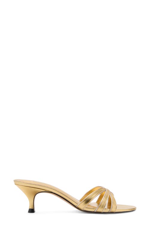 Mango Strappy Sandal In Gold