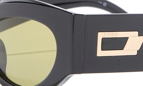 Le Specs Body Bumpin Ii 50mm Oval Sunglasses In Black