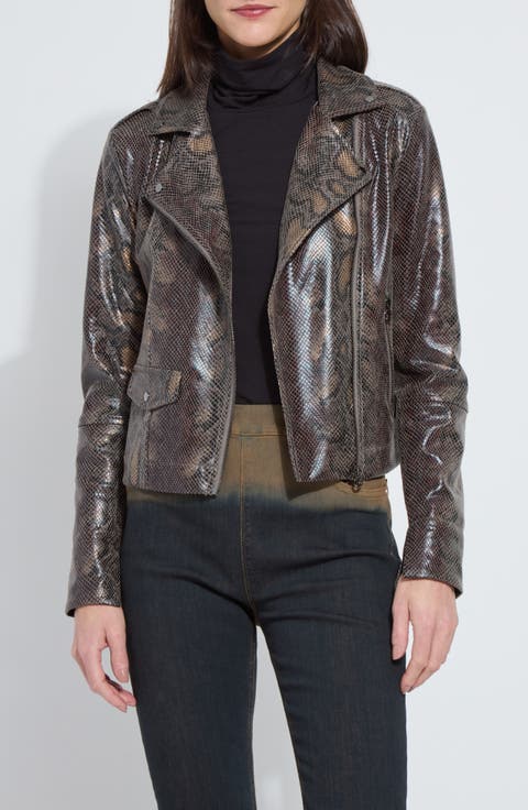 Amelia Faux Suede Moto Jacket