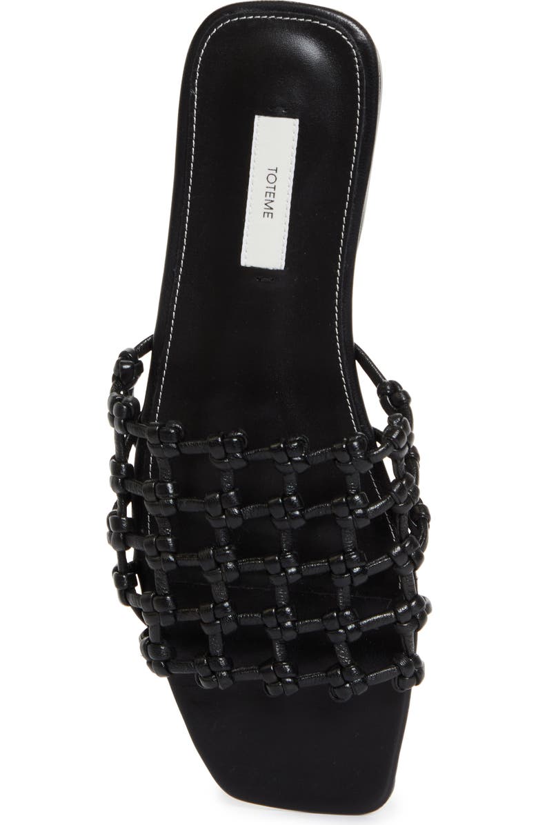 TOTEME Lattice Slide Sandal, Alternate, color, Black