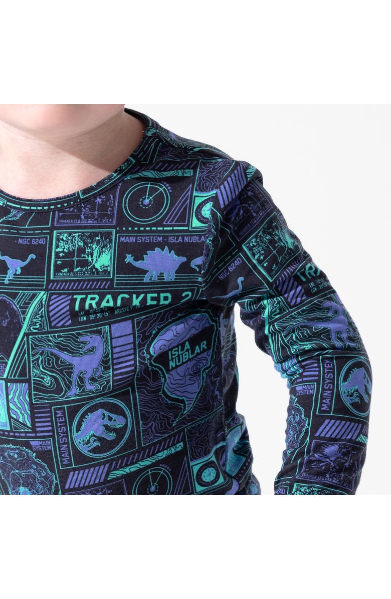 Bellabu Bear Kids' Jurassic Park Tracker Set of 2 Piece Pajamas, Alternate, color, Jurassic Park: Tracker