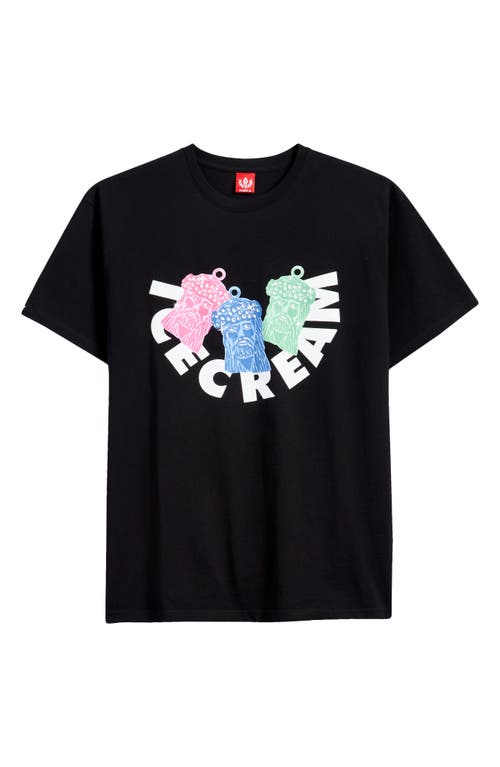 Icecream Pieces Graphic T-shirt In Black