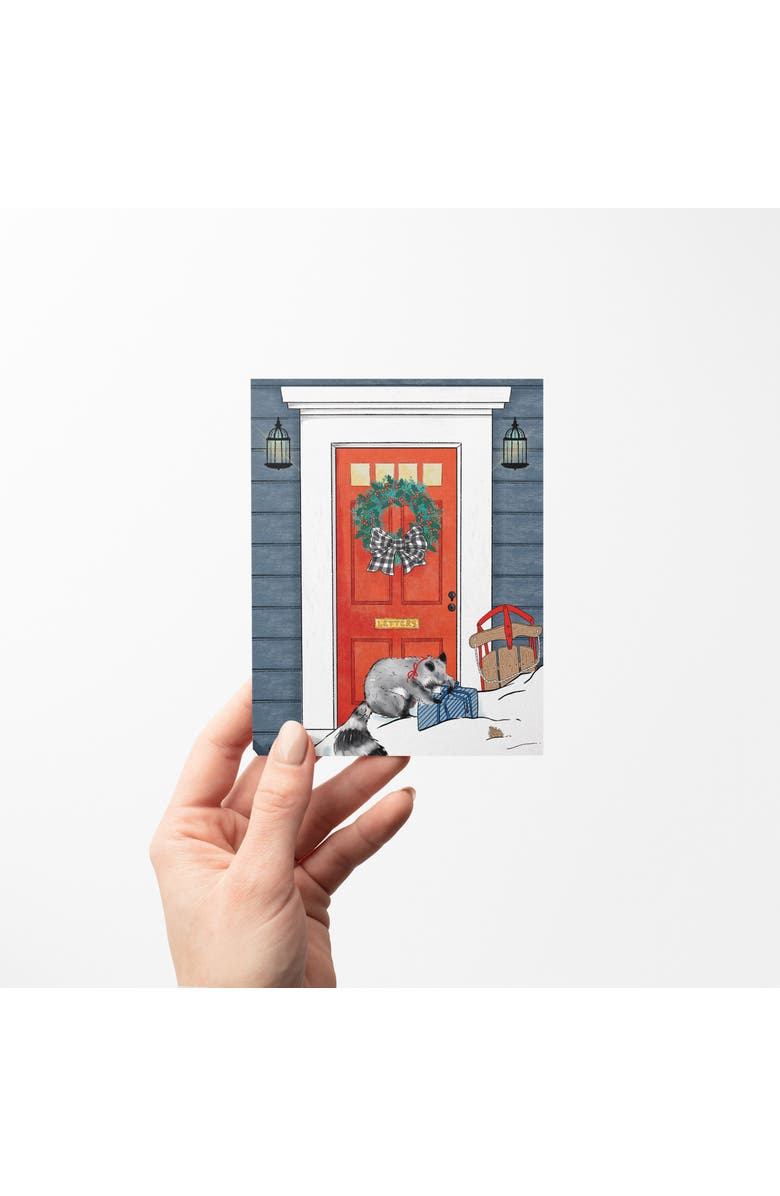Ramus & Co Winter/Holiday Greeting Card Pack Sets (3 ct) Raccoon's Gift, Alternate, color, Multi-Pack