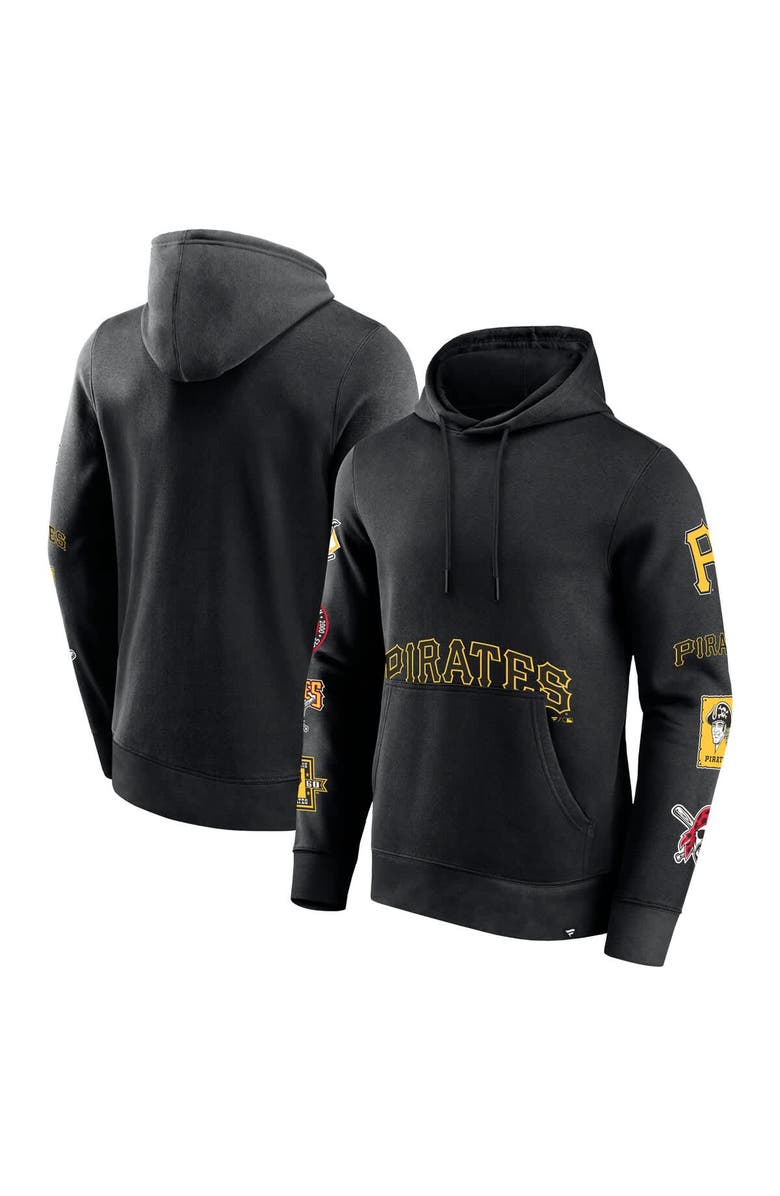 FANATICS Men's Fanatics Black Pittsburgh Pirates Wild Winner Pullover Hoodie, Main, color, Black