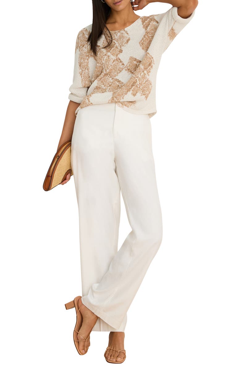 NIC+ZOE Cobblestone Stamp Sweater, Alternate, color, Neutral Multi