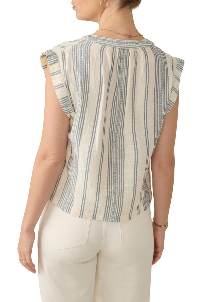 Dune Dylan Organic Cotton Top, Alternate, color, CREAM TIDAL WAVE DOBBY