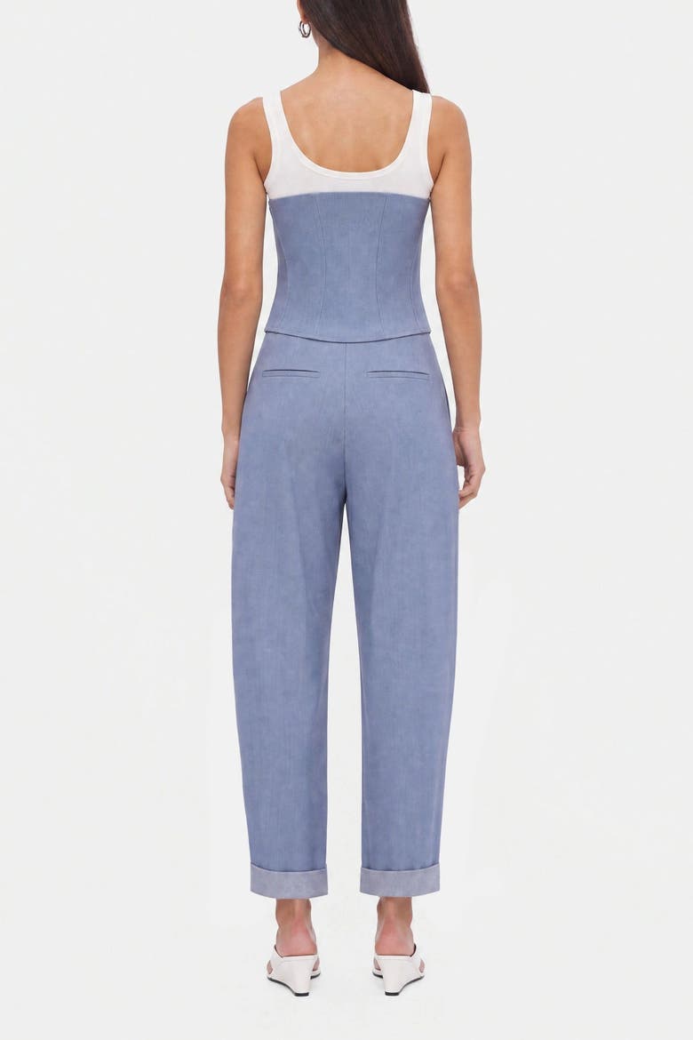 Textured Straight Leg Trousers, Alternate, color, Blue