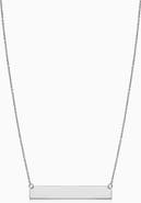 Oradina 10K Gold Brooklyn Bar Necklace