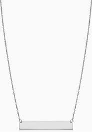 Oradina 10K Gold Brooklyn Bar Necklace