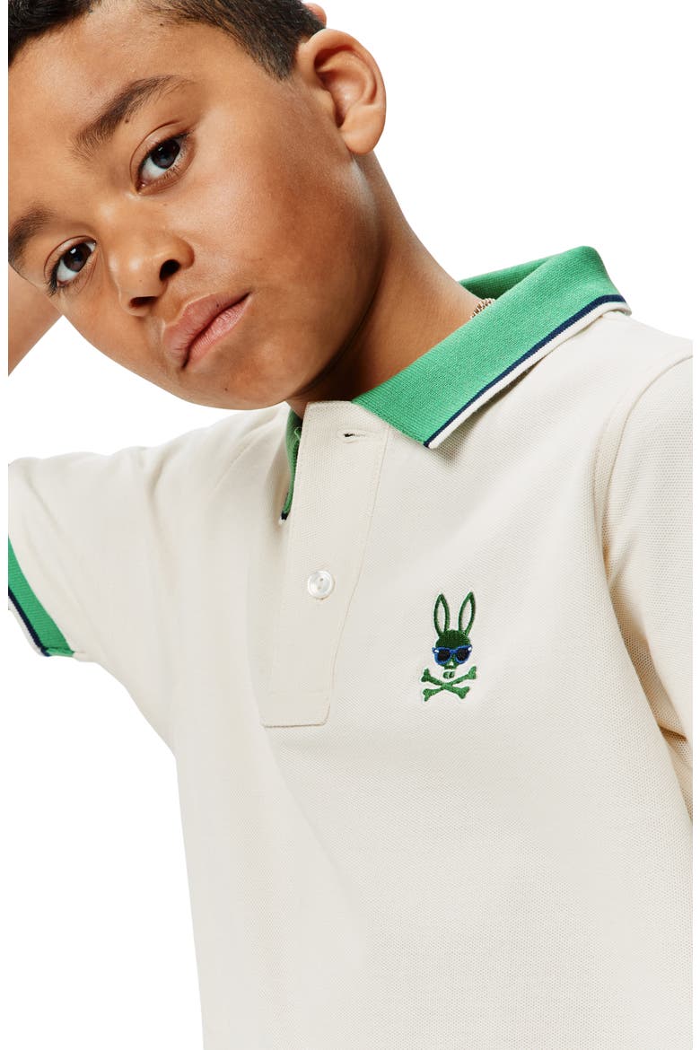 Kids' Devin Pima Cotton Piqué Polo, Alternate, color, PRISTINE