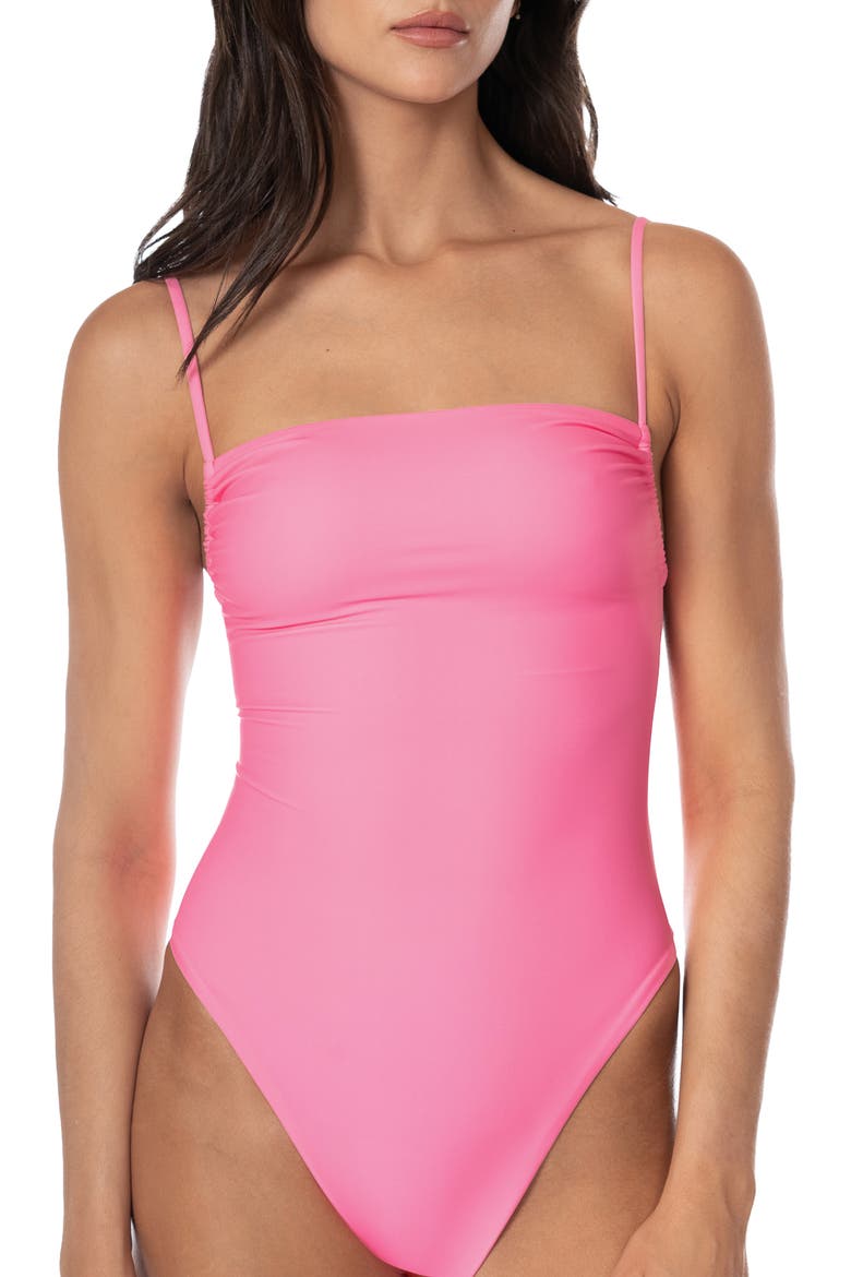 Pink Brittany One-Piece Swimsuit, Alternate, color, PINK