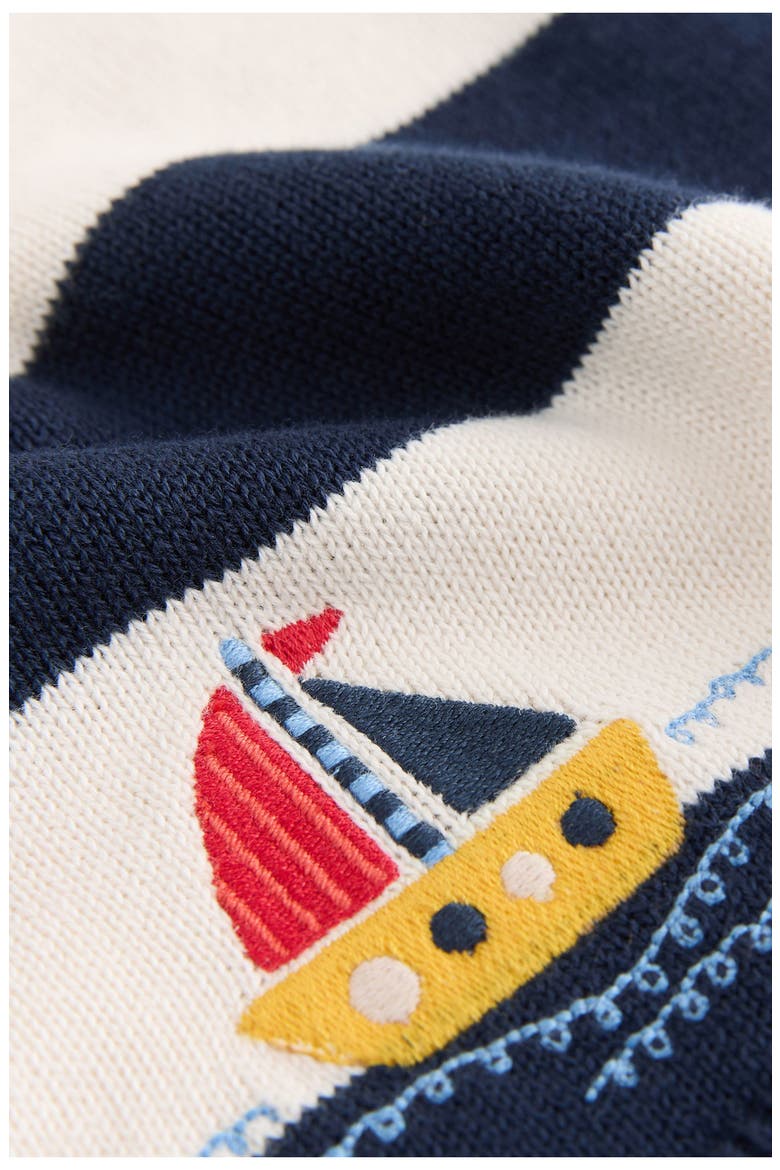 Boat Stripe Knit Polo, Alternate, color, BLUE