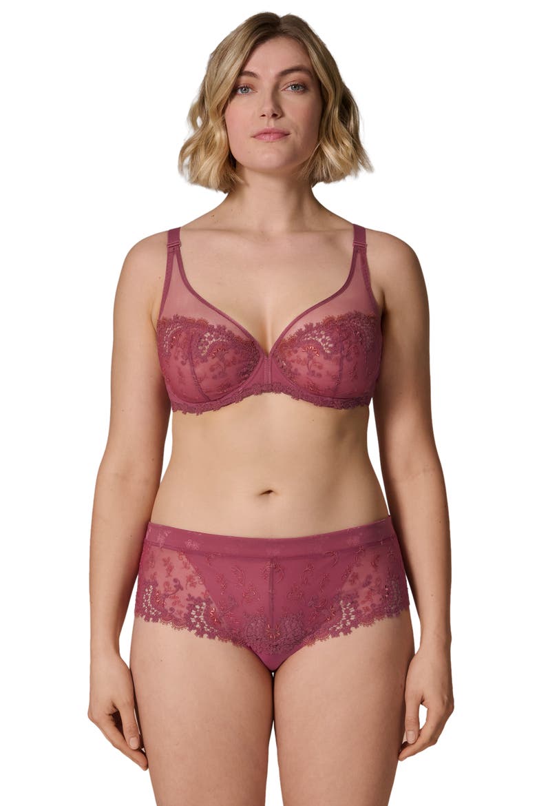 Wish Underwire Plunge Bra, Alternate, color, SANTAL PINK