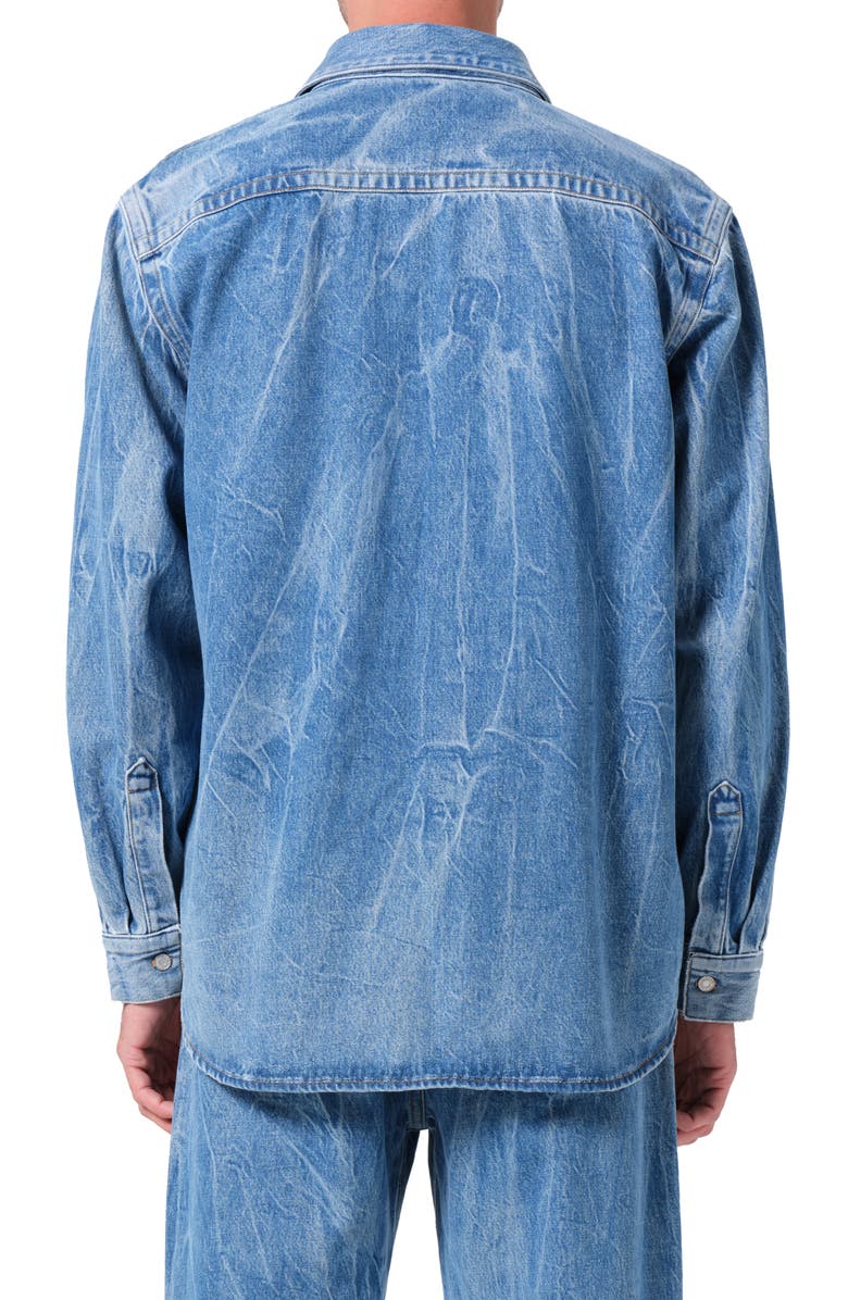 AGOLDE Craven Denim Button-Up Shirt, Alternate, color, Twist Medium Indigo C