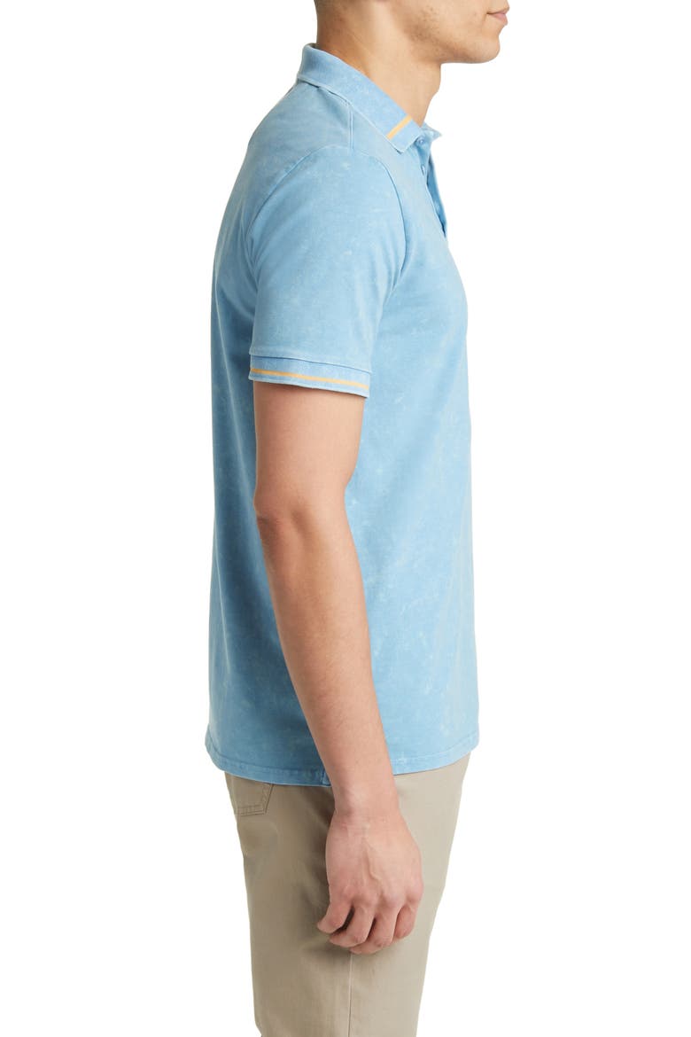 Tipped Acid Wash Performance Jersey Polo, Alternate, color, LIGHT BLUE