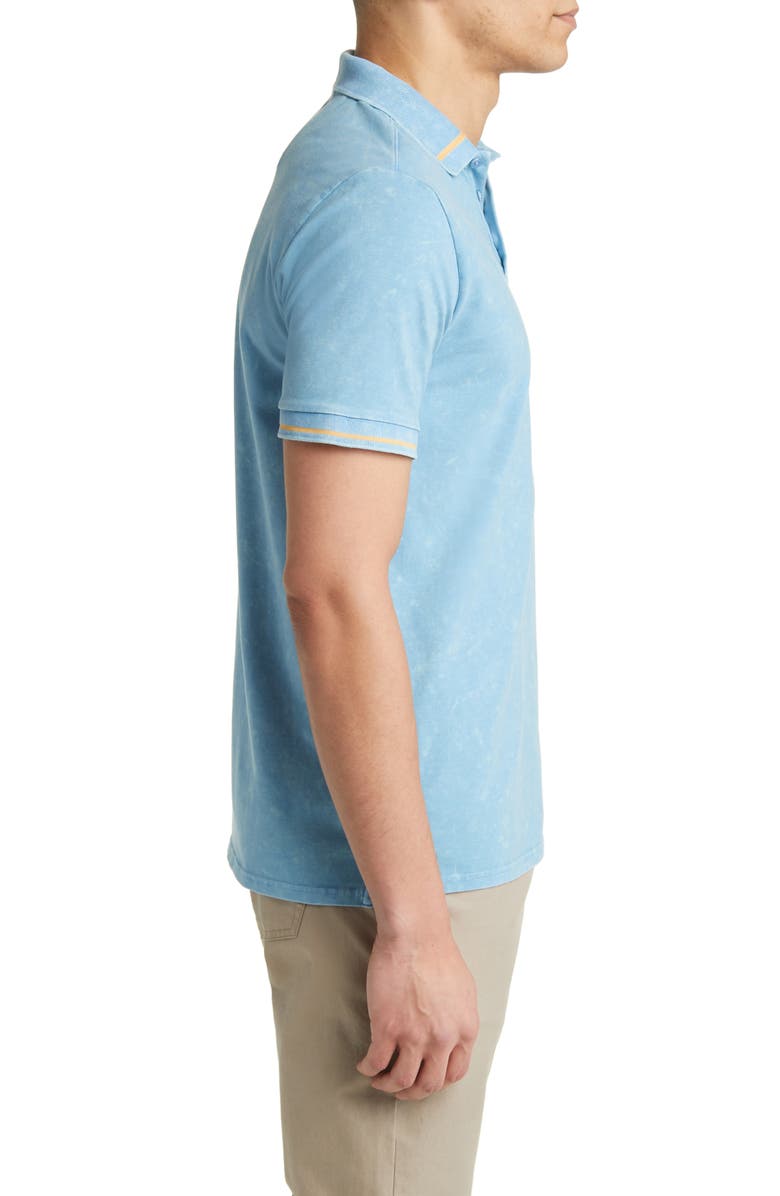 Stone Rose Tipped Acid Wash Performance Jersey Polo, Alternate, color, 