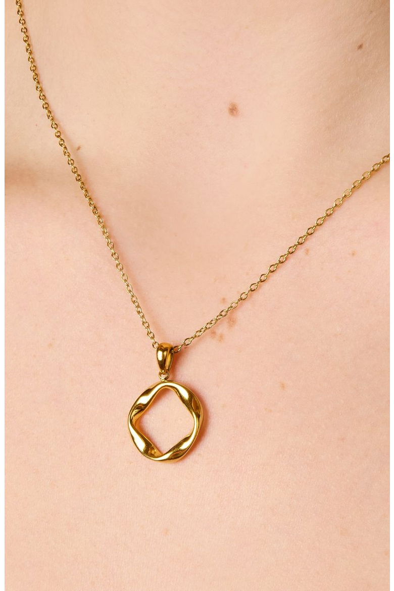 Twisted Infinity Necklace, Alternate, color, Gold