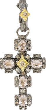 Armenta Crivelli Diamond & Morganite Cross Enhancer