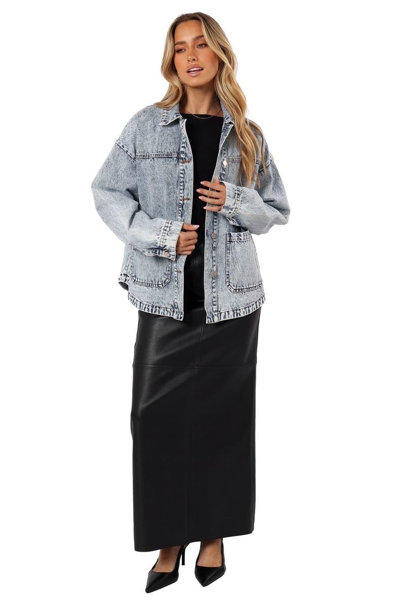 Petal & Pup Delana Denim Shirt Jacket, Alternate, color, Dark Blue