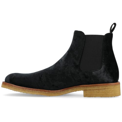 Taft The Jude Chelsea Boot In Black Velour