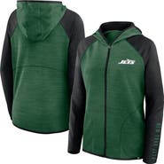 FANATICS Women's Fanatics Green/Black New York Jets Redzone End Around Pass Raglan Full-Zip Hoodie
