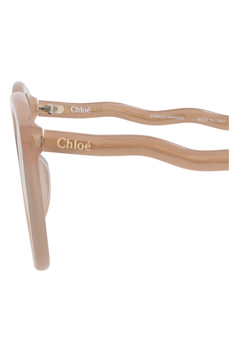 Chloé 57mm Round Sunglasses, Alternate, color, Beige/ Teal
