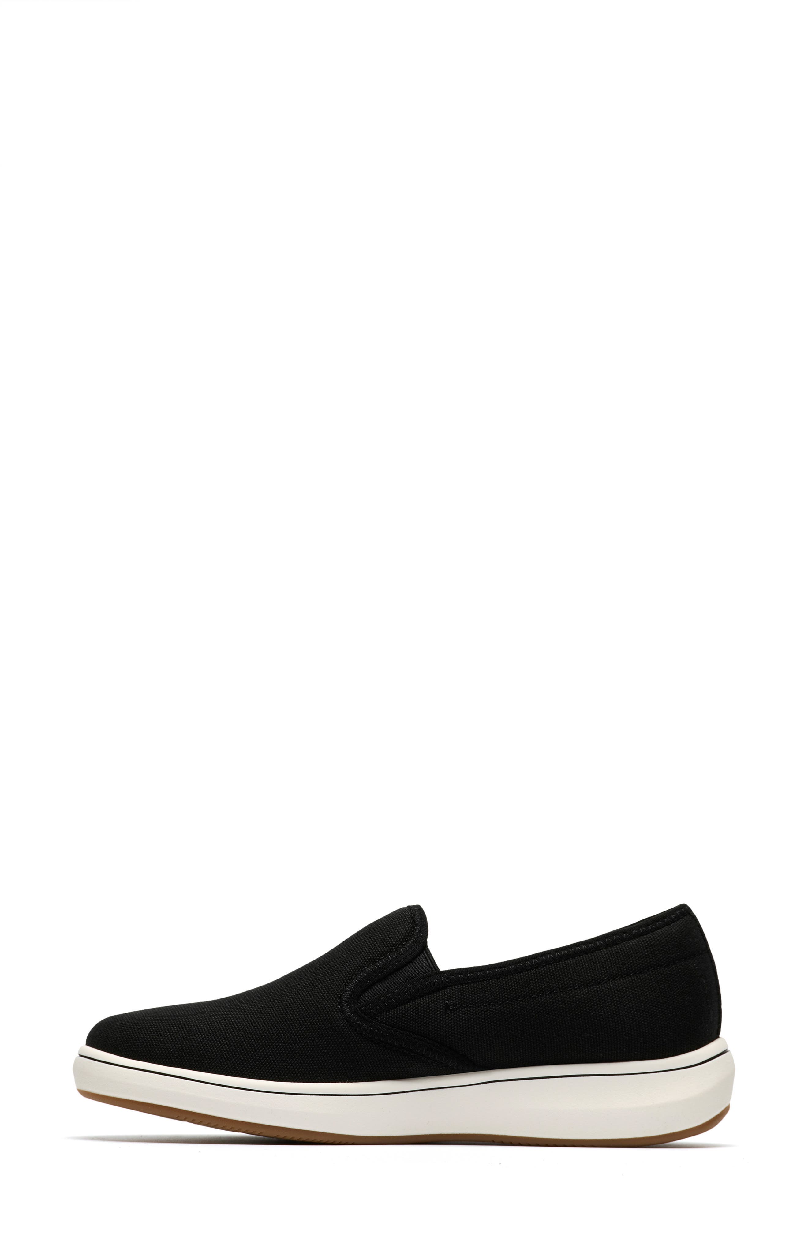 Clarks<sup>®</sup> BreezeSky Zoe Slip-On Sneaker, Alternate, color, Black Canvas
