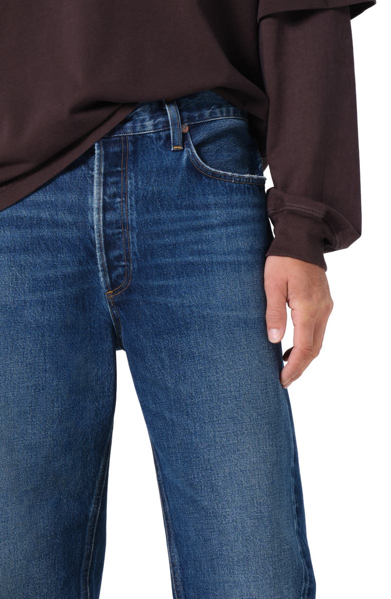 AGOLDE '90s Mid Rise Relaxed Straight Leg Jeans, Alternate, color, Dark Indigo