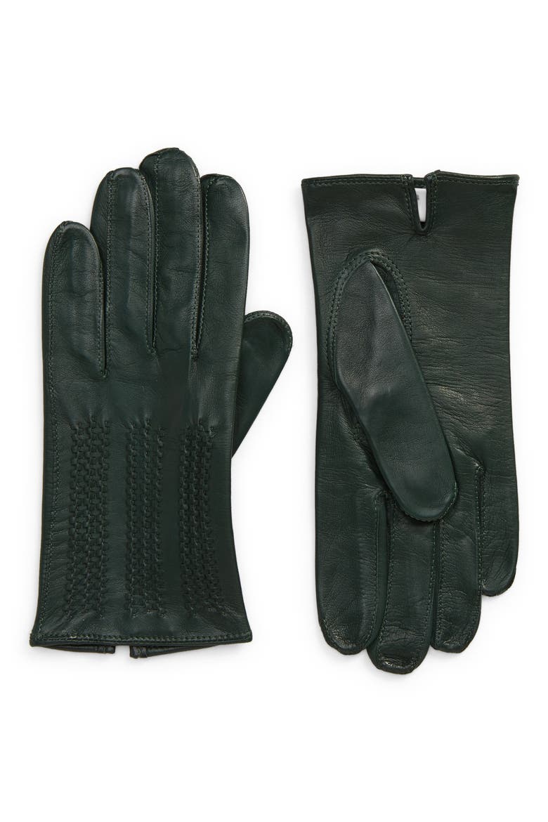 Leather Traveler Gloves, Main, color, AGAVE