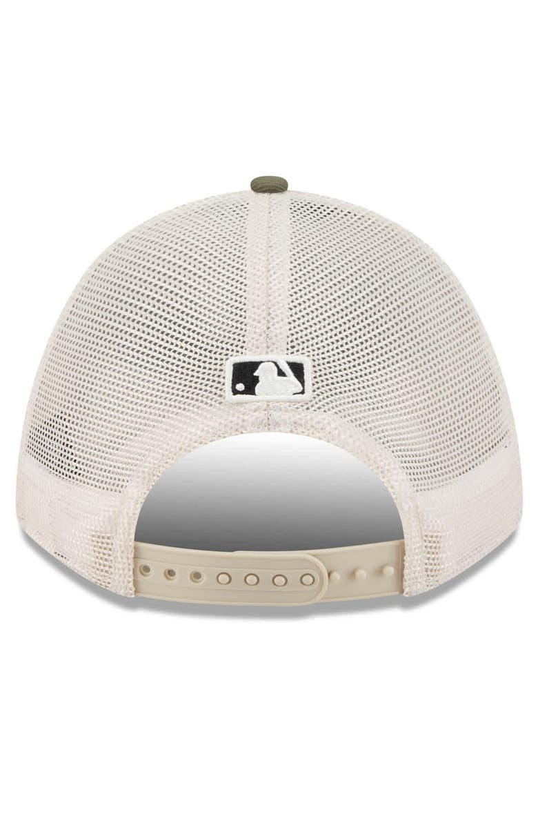 New Era Men's New Era Light Beige/Olive Miami Marlins 2025 Armed Forces Day 9FORTY M-Crown A-Frame Adjustable Hat, Alternate, color, Light Beige