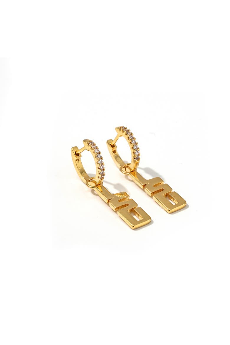 Louisiana State University  Pennant Pair Earring Set, Alternate, color, Yellow Gold