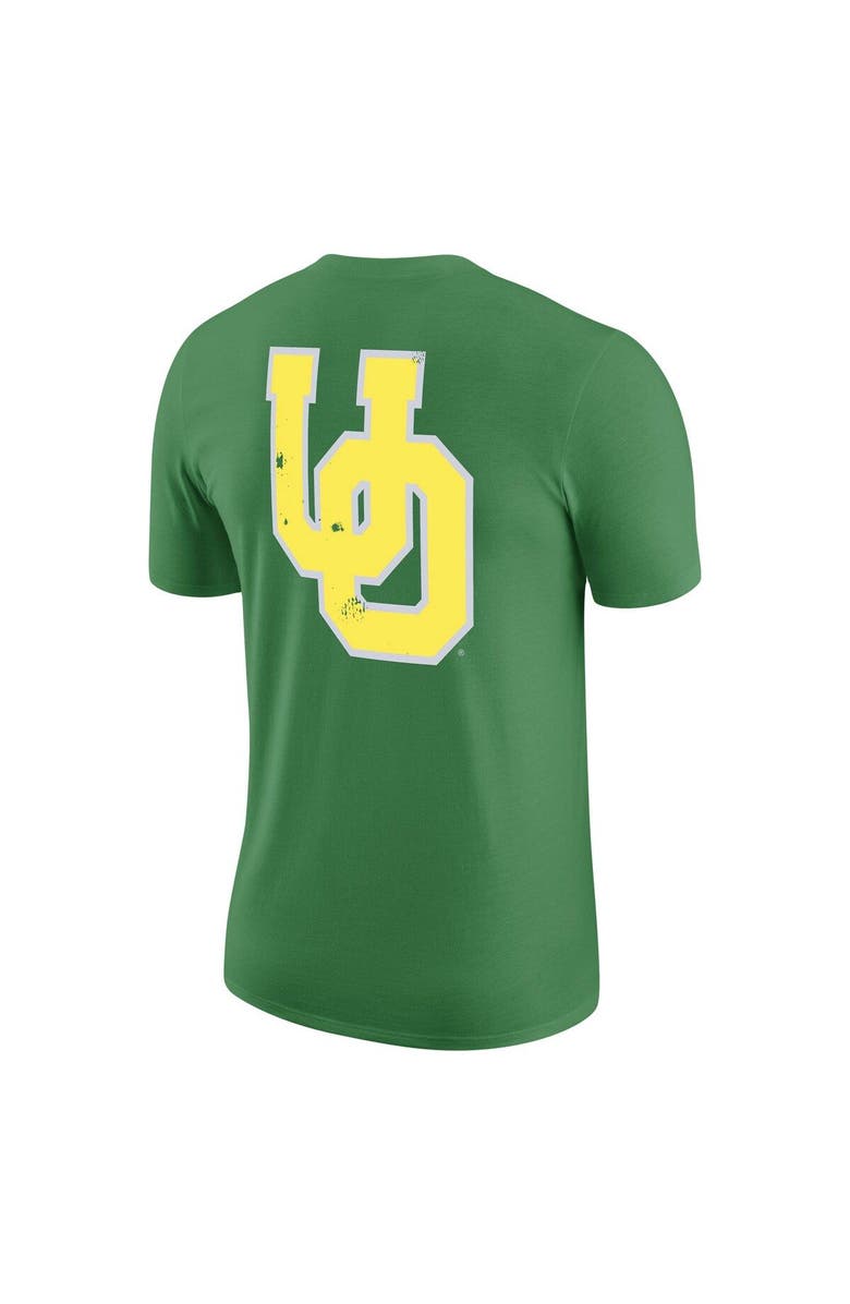 Nike Men's Nike Green Oregon Ducks Distressed Print Cotton Vault T-Shirt, Alternate, color, 