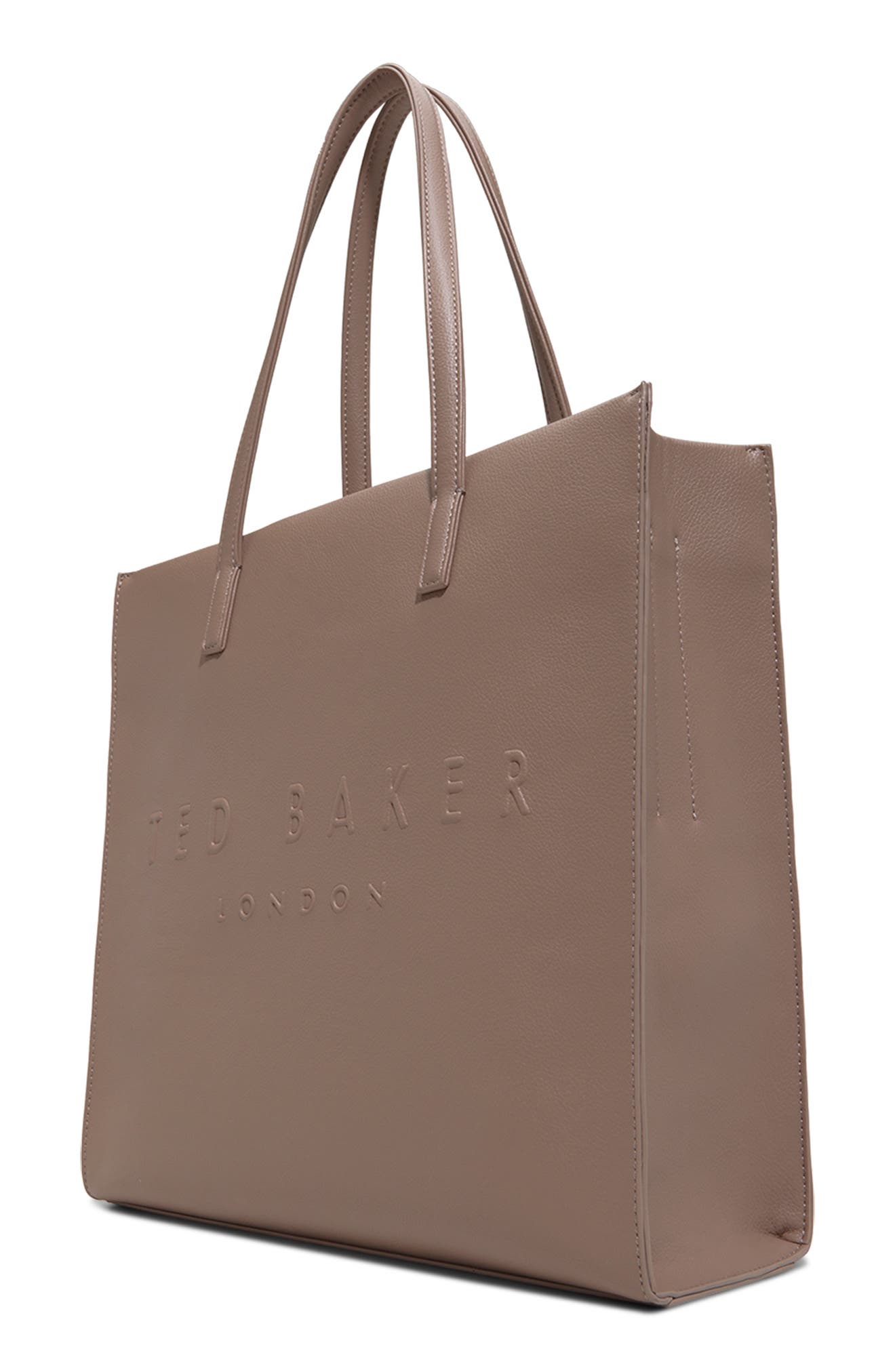 Hayden Faux Leather Tote, Alternate, color, OPEN GREY