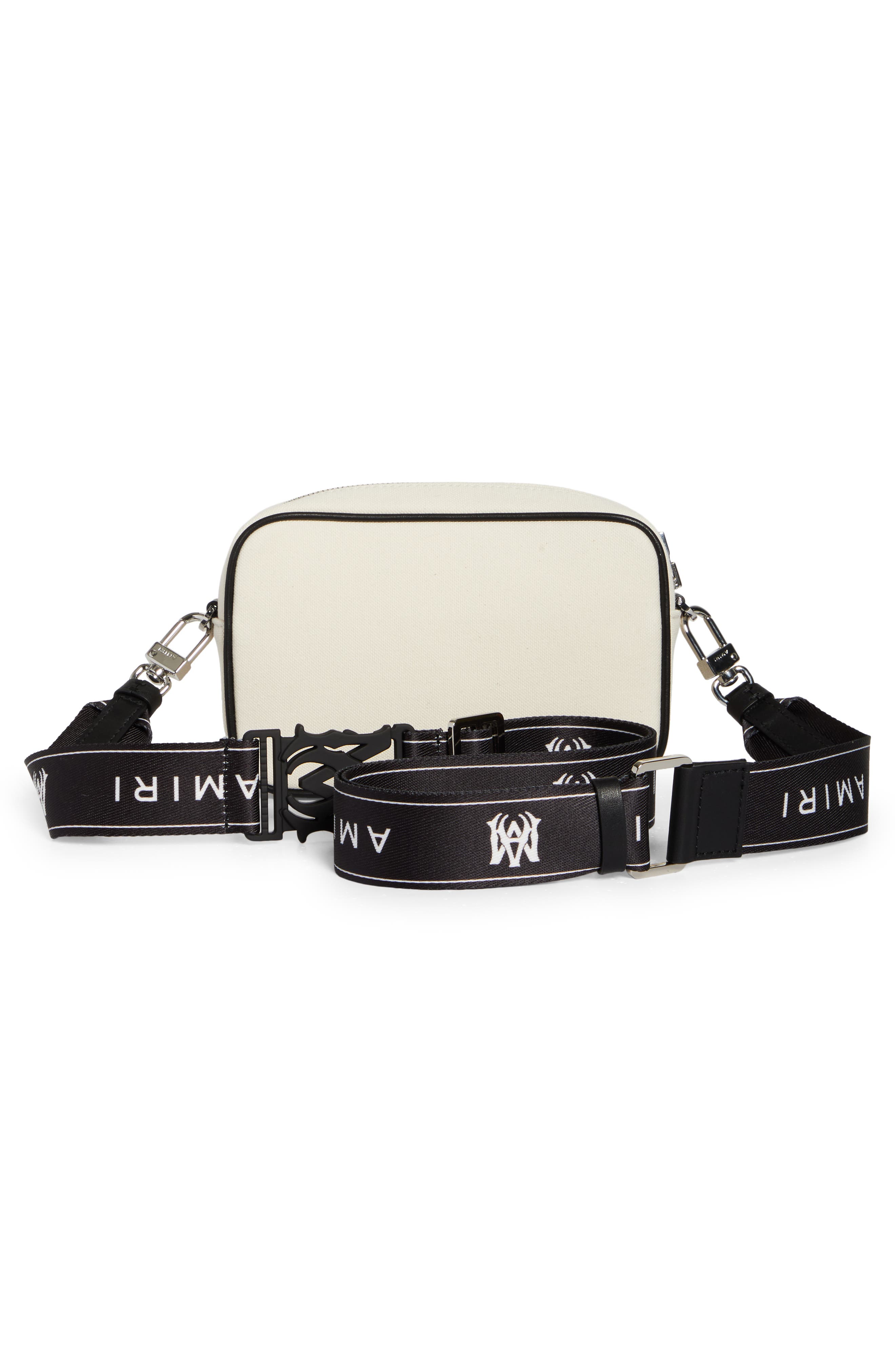 AMIRI Monogram Logo Canvas Camera Bag, Alternate, color, 