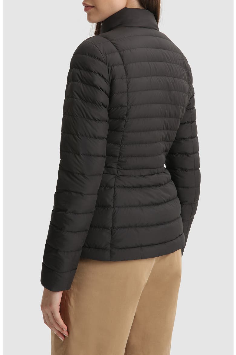 Hibiscus Water Repellent Down Jacket, Alternate, color, BLACK