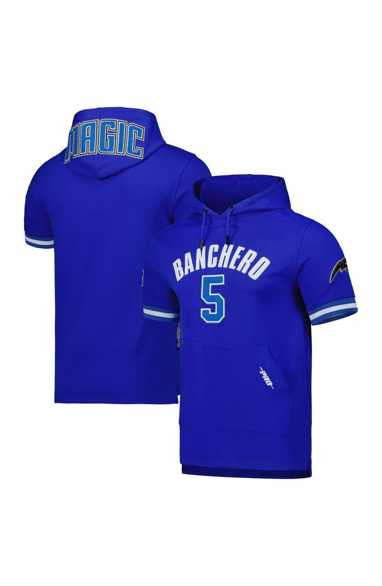 PRO STANDARD Men's Pro Standard Paolo Banchero Royal Orlando Magic Name & Number Short Sleeve Pullover Hoodie, Main, color, Royal